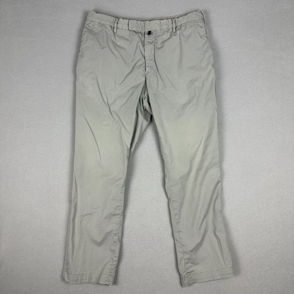 Incotex Mens Size 32 Royal Batavia High Comfort Pants Slim Fit Pattern 30 Beige